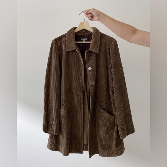 J. Jill Jackets & Blazers - J. Jill Brown Corduroy Trench Coat